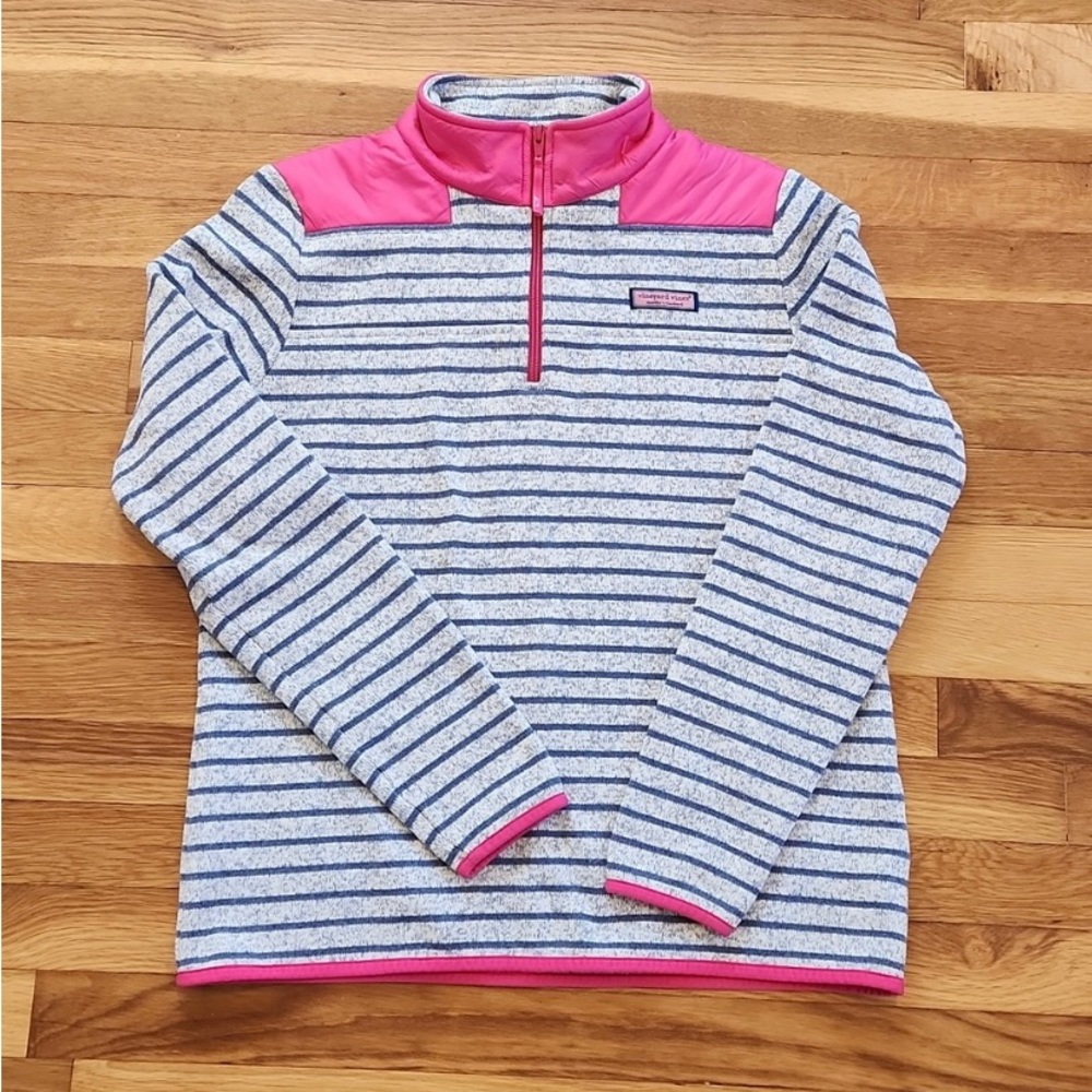 Vineyard Vines Striped Fleece Shep Shirt Sweater